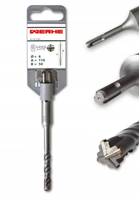 Immagine prodotto di WERHE SDS PLUS punta a croce per calcestruzzo 6x110 mm