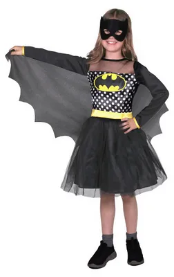 Batgirl-Kostüm für Mädchen, 10-12 Jahre, mit Tüllrock
