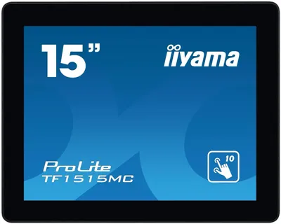 Zdjęcie produktu dla iiyama ProLite TF1515MC-B2 38,1 cm (15") monitor dotykowy 1024 x 768 pikseli Multi-press Czarny