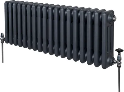 Zdjęcie produktu dla Tradycyjny grzejnik 3-kolumnowy - 300 x 832 mm - szary antracyt