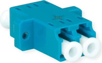 Produktbild von TELEGÄRTNER LC Duplex Kupplung, Single- u. Multimode, Keramikhülse, Kunststoffgehäuse blau