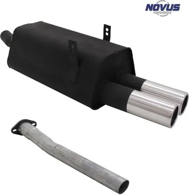 Obrázok produktu pre Novus oceľový športový tlmič výfuku 2x76 kruhový BMW E36 3/B 3/C 320i 323i
