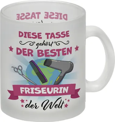 Produktbild von Beste Friseurin der Welt Glas Tasse