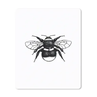 Produktbild von MuchoWow® Mauspad Mousepad Hummel - Botanisch - Retro - Insekten 30x40 cm - Mousepads - Maus Mat - Pad - Mausunterlage - Mausmatten