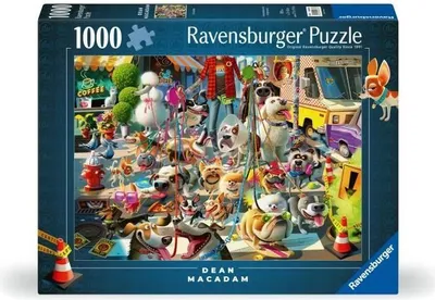 Image de Puzzle 1000 pièces, Le promeneur de chiens