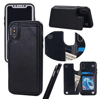 Produktbild von INF Kartenschlitz Ledertasche für Samsung Galaxy S23 Ultra - Schwarz