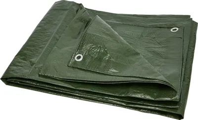 Image de Bâche Garronda imperméable, avec œillets – 2 x 4 m, 80 g/m² – Bâche en tissu PE – Résistante aux UV, lavable – Bâche imperméable pour meubles de jardin, bois et outils – GD-0162, verte