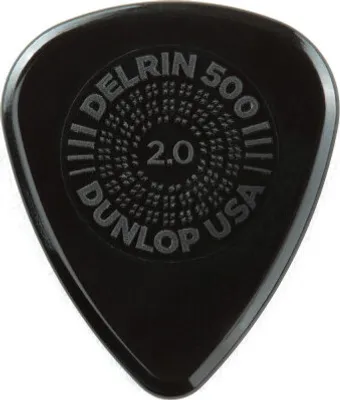 Produktbild von 72x Dunlop Prime Grip Delrin 500 Plektren - 2,00 mm - schwarz