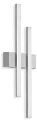 Produktbild von LED Außenwandleuchte 2-flammig 4000K IP44 4W silber Metall-Kunststoff Telefunken