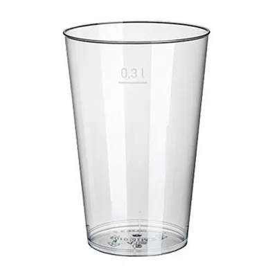 Obrázek produktu pro Papstar jednorázové plastové kelímky z polystyrenu čiré 300 ml 50 kusů