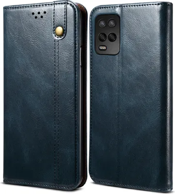 Produktbild von OPPO Realme V13 Hülle, LaimTop Leder Flip Brieftasche Schutzhülle für OPPO Realme V13 Blau