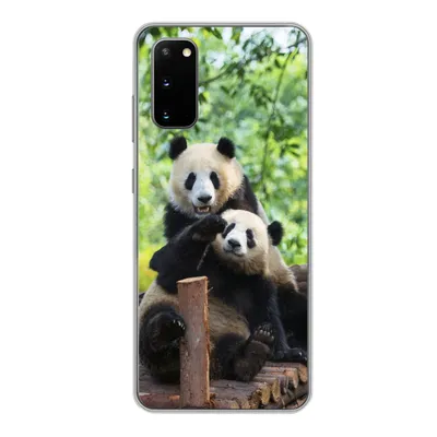 Produktbild von MuchoWow® Handyhülle Schutzhülle Hülle für Samsung Galaxy S20 Panda - Brücke - Natur Silikon Softcase Handy Hülle - Bild