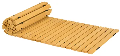 Produktbild von Rollweg Gartenweg 185 x 60  cm, Ausrollbarer Holzweg, Gehweg aus Tannenholz für Garten, Terrasse, Strand