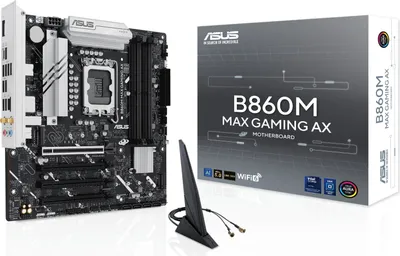 Produktbild von ASUS B860M MAX GAMING AX Intel B860 LGA 1851 (Socket V1) micro ATX