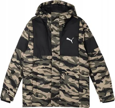 Produktbild von Puma Herren Daunenjacke Wasserdicht Winddicht mit Kapuze Schwarz