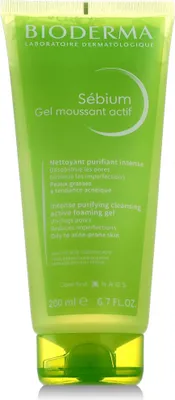Immagine prodotto di BIODERMA Sébium Gel moussant actif Gel detergente per pelli grasse con impurità e a tendenza acneica, 200 ml gel