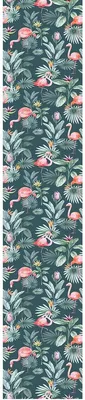 Immagine prodotto di Carta da parati in tessuto non tessuto preincollata – UCCELLI TROPICALI ROSA E FIORI DEL PARADISO – 1 rotolo da 300 x 60 cm