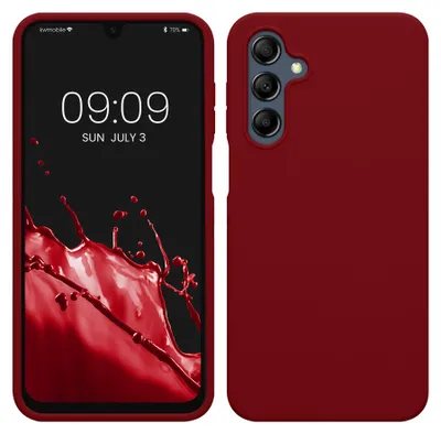 Produktbild von kwmobile Handyhülle für Samsung Galaxy A16 5G Hülle - Case Silikon - Kabelloses Laden - Schutzhülle Cover in Rhabarber Rot