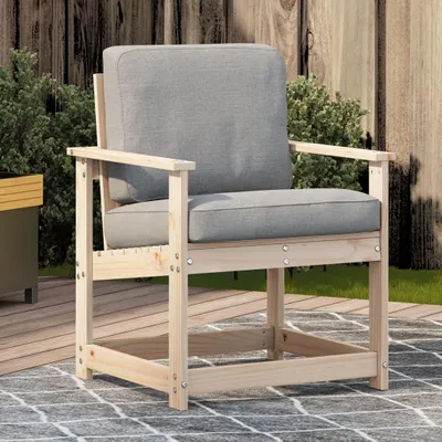 Obrázek produktu pro Zahradní židle bílá 62 x 56 x 77 cm masivní borové dřevo Přírodní borovice