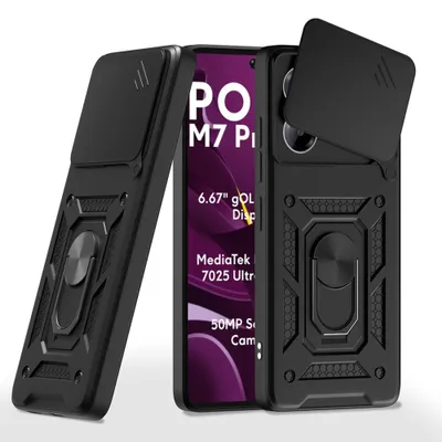 Produktbild von Techsuit – CamShield Series – Schutzhülle mit Kameraabdeckung – Xiaomi Poco M7 Pro 5G – schwarz
