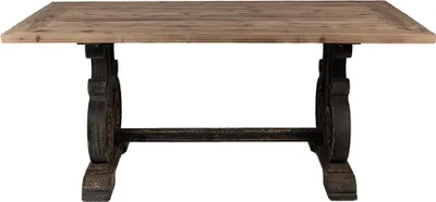 Obrázek produktu pro Jídelní stůl Clayre & Eef 180x90x78 cm hnědé černé dřevo
