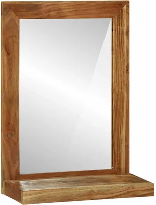 Image de Miroir de salle de bains Marron 50 x 22 x 70 cm Acacia massif