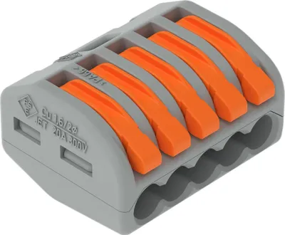 Produktbild von Wago Verbindungsklemme 5-Leiter, max. 4mm², grau, Packung mit 1 Stk.
