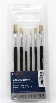 Produktbild von 6 Borstenpinsel Größe je 1x 2,4,6,8,10,12