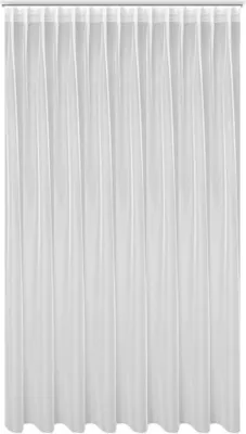 Produktbild von Eurofirany 390073, Durchscheinend, Weiß, Einfarbig, Polyester, Aufhängungshaken, 35 g/m²