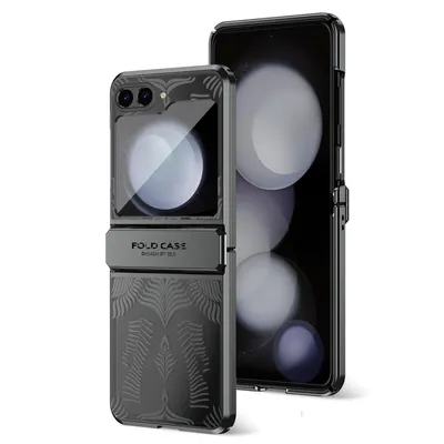 Obrázek produktu pro Pro Samsung Galaxy Z Flip5 Galvanizované pouzdro na mobilní telefon Design Angel Wings Black