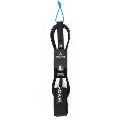 Immagine prodotto di Laccio per tavola da surf ROAM Premium 9.0, al ginocchio, nero