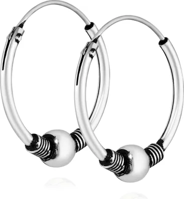 Produktbild von Paar 925 Sterling Silber Keltische Celtic Gothic Creolen 16mm 7242