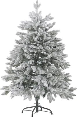 Produktbild von BELIANI Weihnachtsbaum 120 cm Weiß Schneebedeckt mit Kunstschnee und Ständer Weihnachtszeit/ Weihnachten/ Wohnzimmer Modern