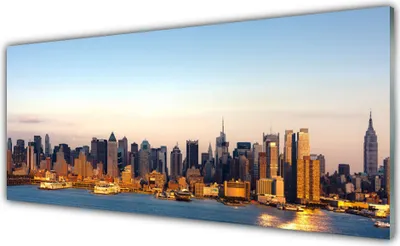 Produktbild von Acrylglasbilder 125x50 Wandbild Druck Stadt Gebäude