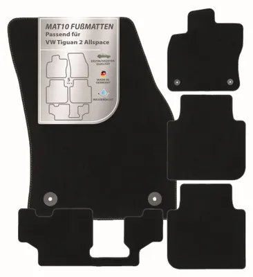 Obrázek produktu pro MAT10 – Autorohožky, vhodné pro VW Tiguan 2 Allspace, barva: černá