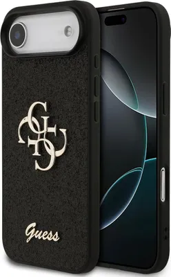 Produktbild von Handyhülle für iPhone Air, Guess Fixed Glitter Big 4G, Schwarz-Glitter