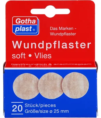 Immagine prodotto di Gothaplast Cerotto per ferite Morbido Vello 2,5 cm di diametro 20 pz