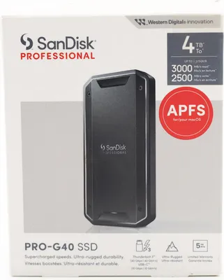 Produktbild von SanDisk Professional PRO-G40 SSD 4TB Thunderbolt 3 USB-C 3.1