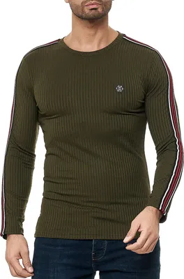 Produktbild von Red Bridge Herren Longsleeve Pullover Slim-Fit Striped