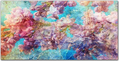 Produktbild von Coloray - Bild aus Glas - Glasbilder - 100 x 50 cm - Gehärtetes Glas Glasblock mit Bild Wohnzimmer Küche Dekoration Wanddekoration - Blumen Pflanzen