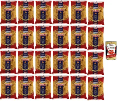 Produktbild von Divella Pasta 100% Italienisch Penne Zitoni 30, Nudeln aus Hartweizengrieß, Kochen 8 Minuten 24x 500g + Italian Gourmet polpa 400g