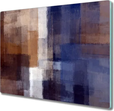 Produktbild von Coloray Kochplattenabdeckung Herdabdeckplatte 60x52 cm Hackbrett Schneidebrett Küchenbrett - Quadrate