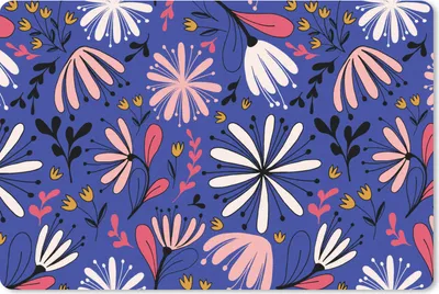 Produktbild von MuchoWow® Schreibtischunterlage Muster - Abstrakt - Blumen 60x40 cm - XXL Mauspad - Großes Mauspad