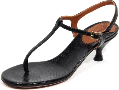 Produktbild von G1556 infradito donna L'AUTRE CHOSE Leder schwarz Sandale Frau