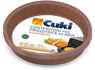 Zdjęcie produktu dla Pojemniki do frytkownicy powietrznej, wodoodporne, nieprzywierające, zapewniające równomierne pieczenie i chrupiące smażenie, 1 sztuka, Ø 20,5 cm