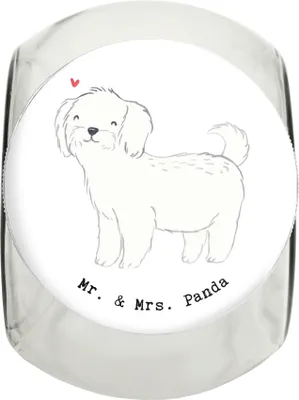Produktbild von Mr. & Mrs. Panda Dose Malteser Moment XL 2000ml - Weiß - Geschenk, Bonbonglas, Vorratsglas, Leckerli, Vorratsbehälter, Keksdose