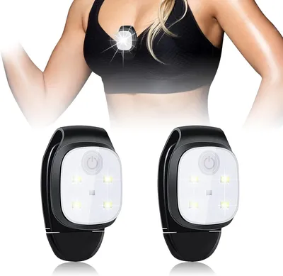 Produktbild von 2er LED Clip Lampe Stirnlampe LED Wiederaufladbar durch USB Reflektierende Kopflampe Nacht Clip Lauflicht mit 4 Lichtmodi für Laufen Joggen Camping