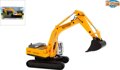 Produktbild von Die Cast Bagger Excavator 22cm mit Rückzugantrieb, Van Manen