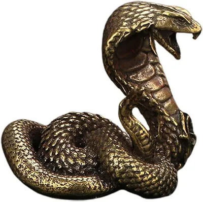 Produktbild von Dekofigur STOBOK Schlangenstatue aus Messing – Schlangenfigur, Sammlerskulpturen, Reichtumsfigur, Feng Shui, viel Glück, Tischdekoration für Zuhause,