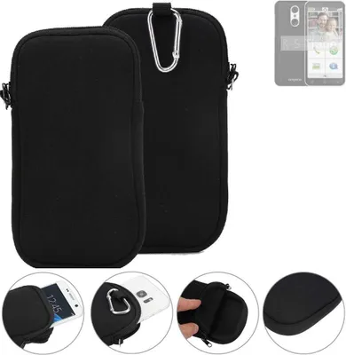 Produktbild von K-S-Trade Neopren-Hülle Handyhülle kompatibel mit Emporia Smart.4 Schutzhülle Neoprenhülle Sleeve Schutz-Hülle Gürtel Tasche Case Holster